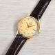 Swiss Super Replica Omega De Ville Yellow Dial Brown Leather Strap Yellow Gold Bezel 42mm (1)_th.jpg